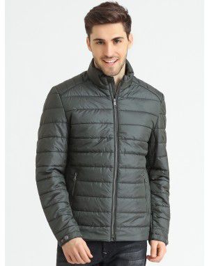 MEN QUILTED PUFFER JACKET  POLYSTER 